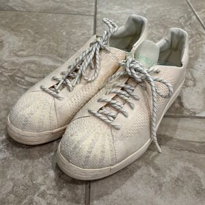 Adidas Pharrell Williams Human Race Superstar Primeknit Ecru S42929 Mens 12